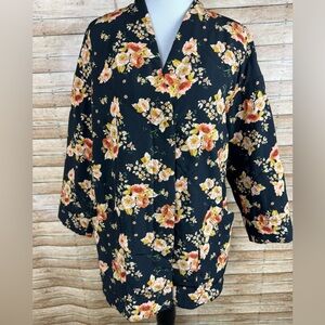 Zara Floral Print Kimono Jacket sZ Large
